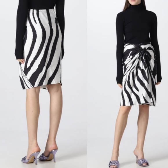 NWT Bottega Veneta Zebra-Print Skirt - Picture 1 of 1